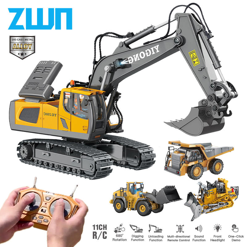 Kids Outdoor Digger - ZWN 2.4G Remote Control Excavator Dump