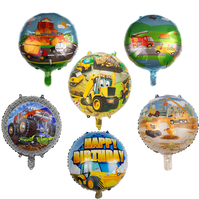 Kids Outdoor Digger - 10pcs 18inch Cartoon car engineering vehicle