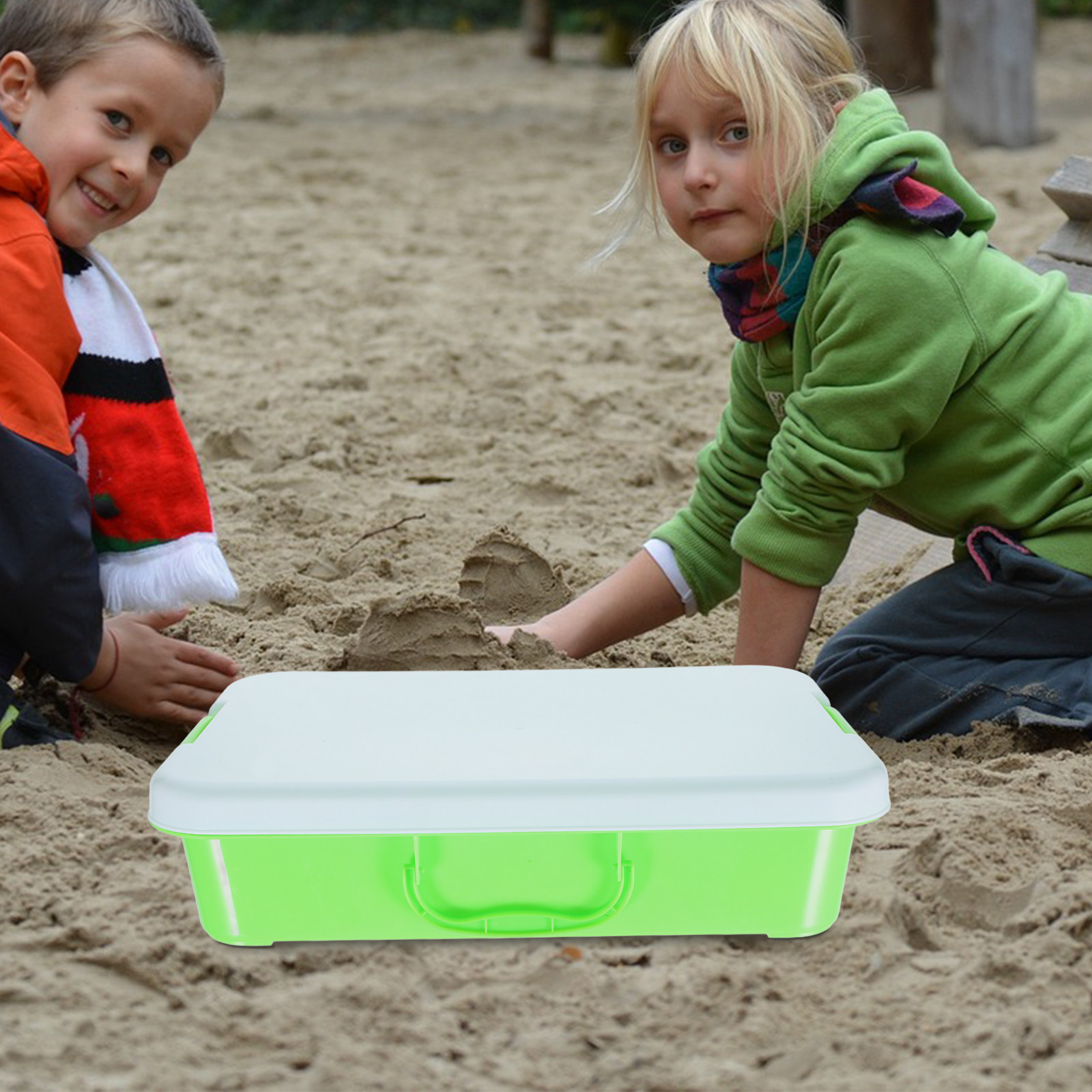 Kids Outdoor Sandbox - Strong Wear Resistant Handheld Sandbox Portable