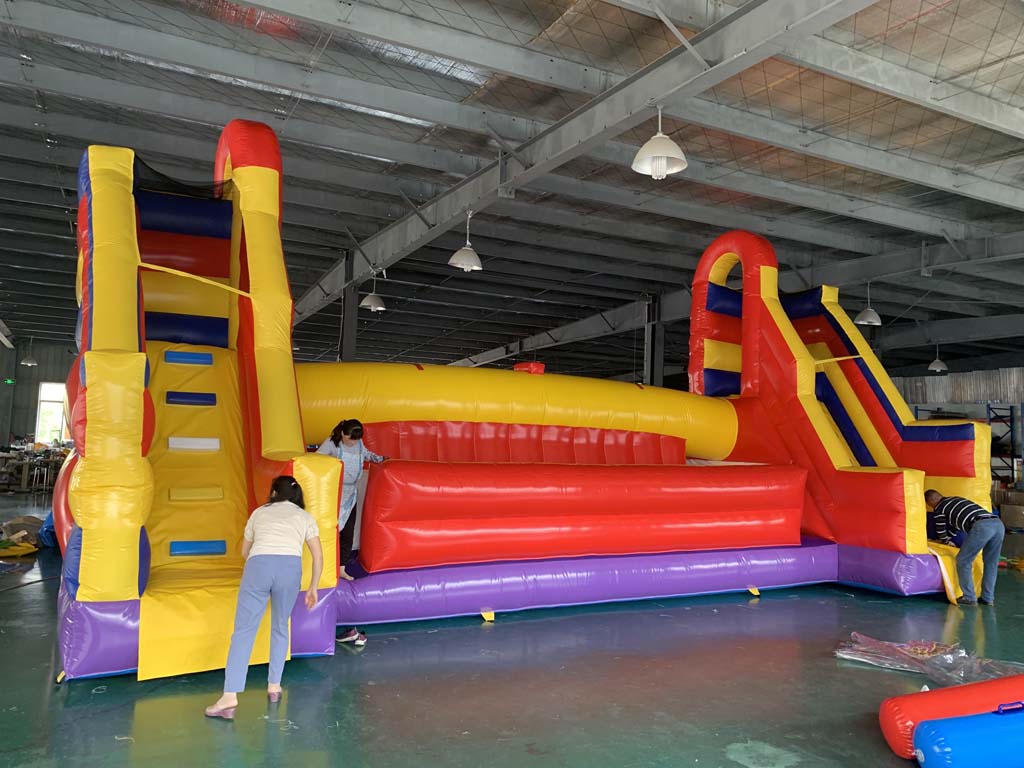 Commercial Giant Inflatable Ob - Kids Outdoor Obstacle Course ulasan dan harga