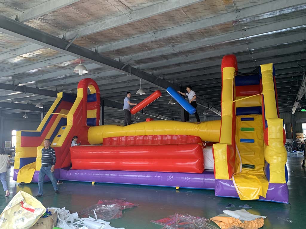 Commercial Giant Inflatable Ob - Kids Outdoor Obstacle Course ulasan dan harga