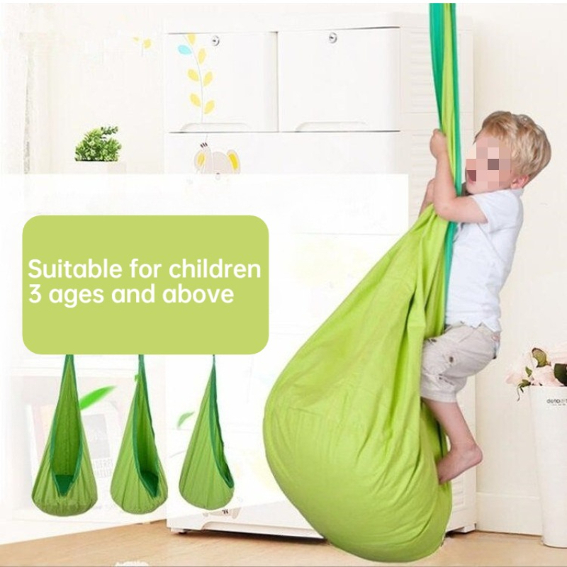 1Pc Kids Pod Swing Seat Cotton - Kids Yellow Outdoor Chair ulasan dan harga