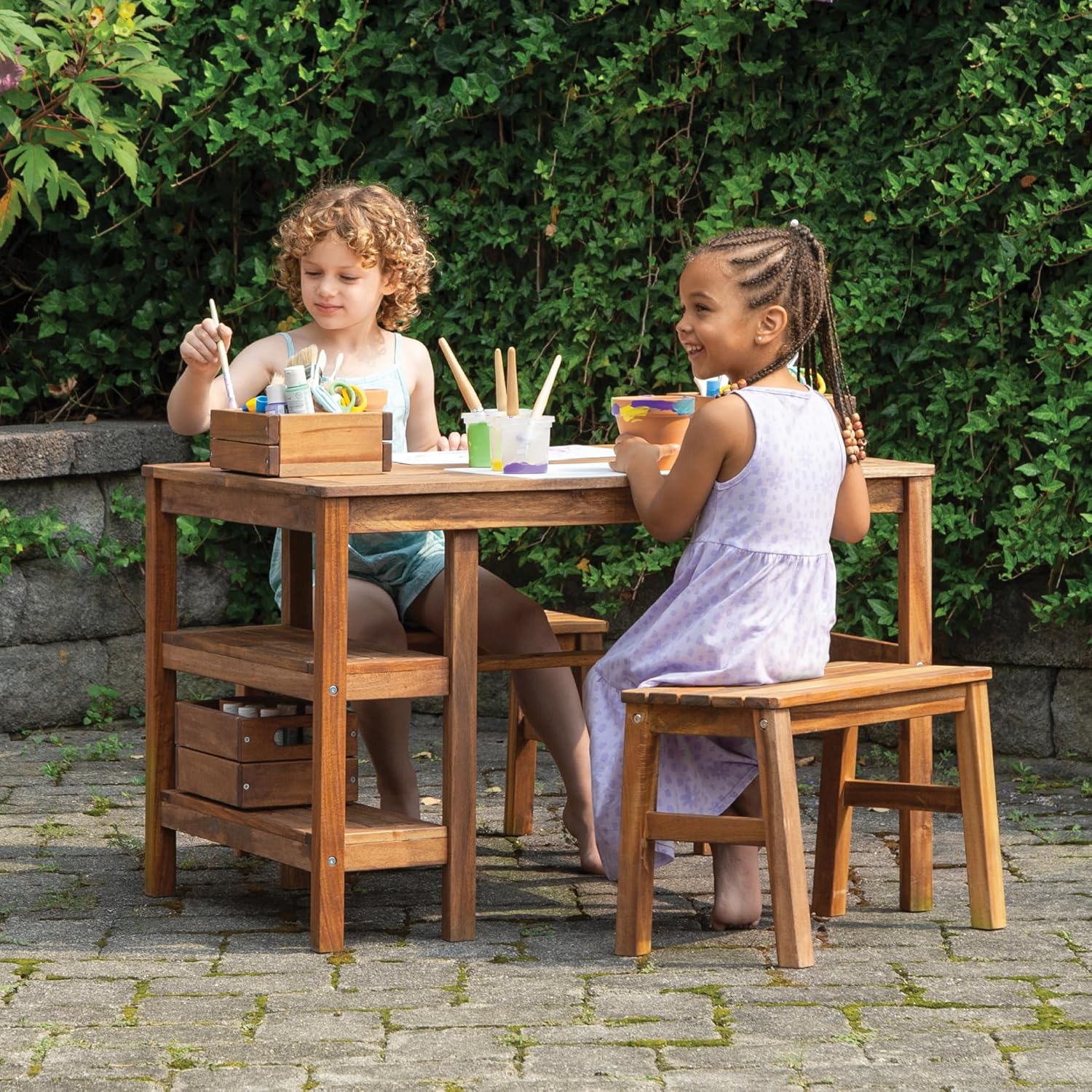 Kids Outdoor Craft Table and 2 - Kids Outdoor Activity Table ulasan dan harga