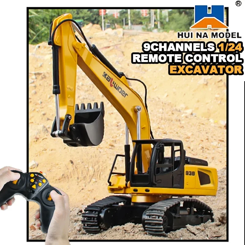 Huina Rc Excavator 1/24 9Ch Re - Kids Outdoor Digger ulasan dan harga