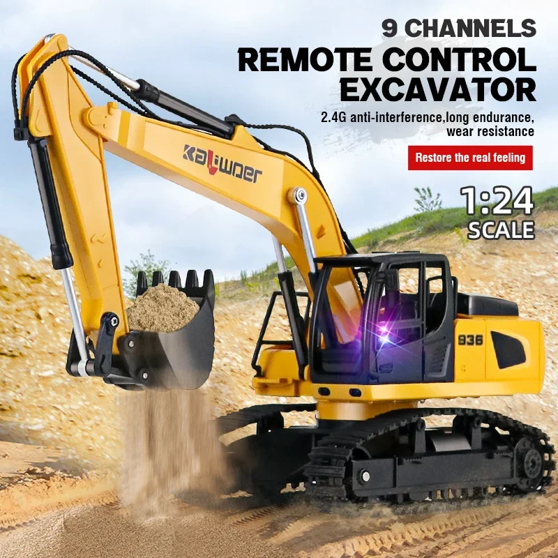 Huina Rc Excavator 1/24 9Ch Re - Kids Outdoor Digger ulasan dan harga