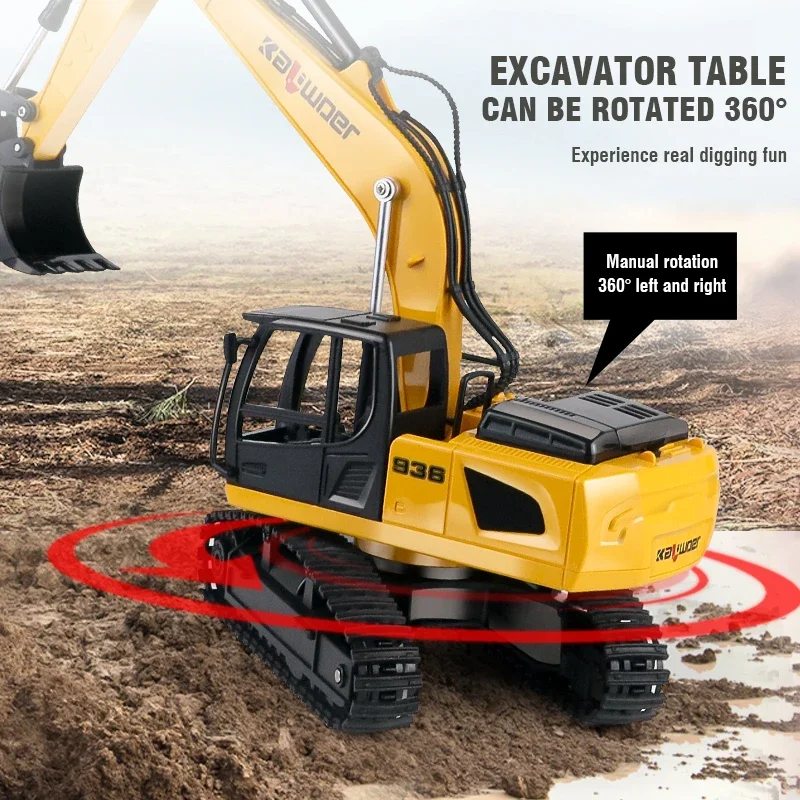 Huina Rc Excavator 1/24 9Ch Re - Kids Outdoor Digger ulasan dan harga