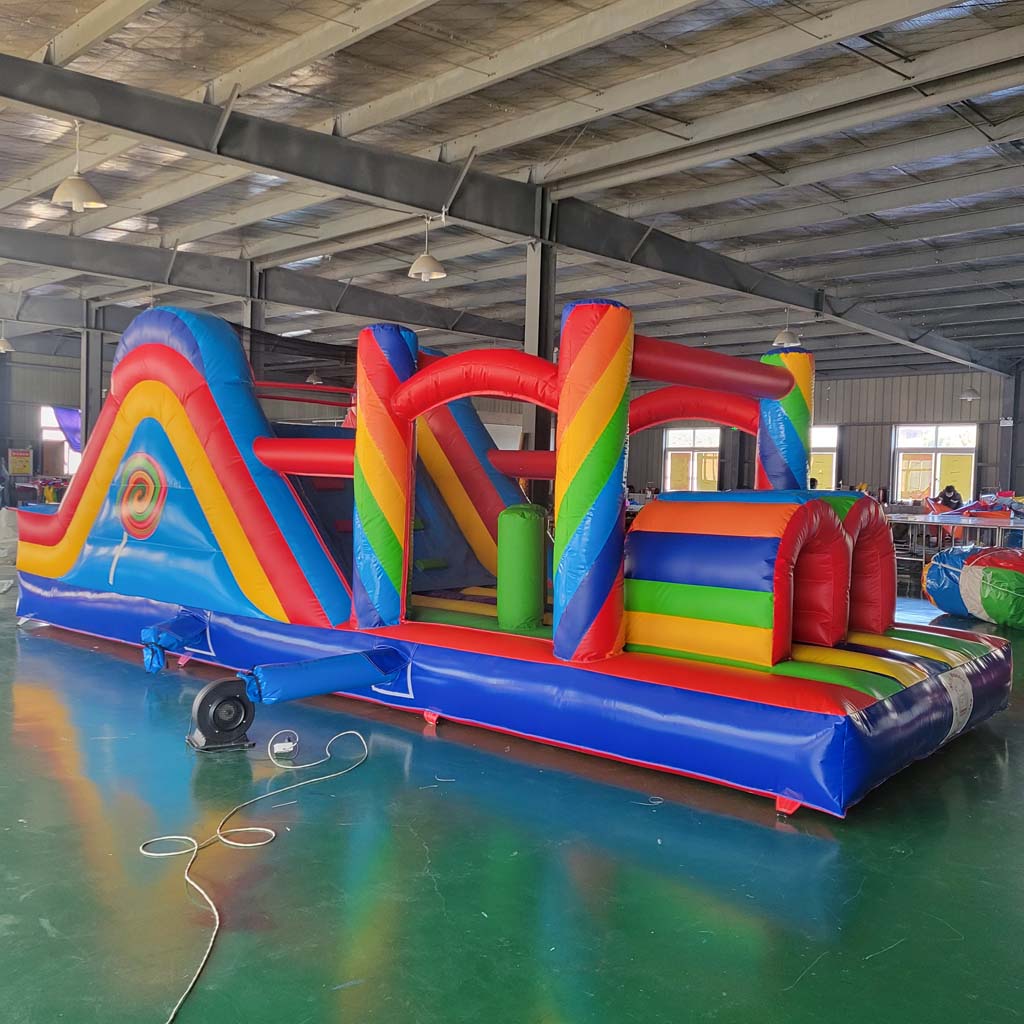 Giant Commercial Inflatable Ob - Kids Outdoor Obstacle Course ulasan dan harga