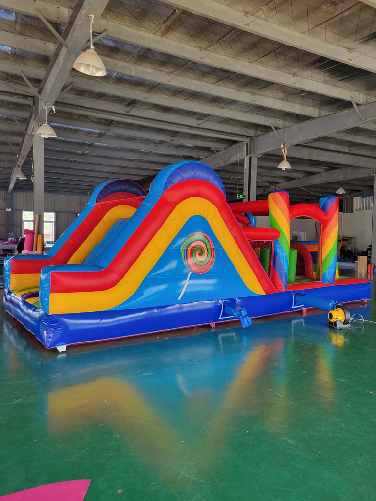Giant Commercial Inflatable Ob - Kids Outdoor Obstacle Course ulasan dan harga