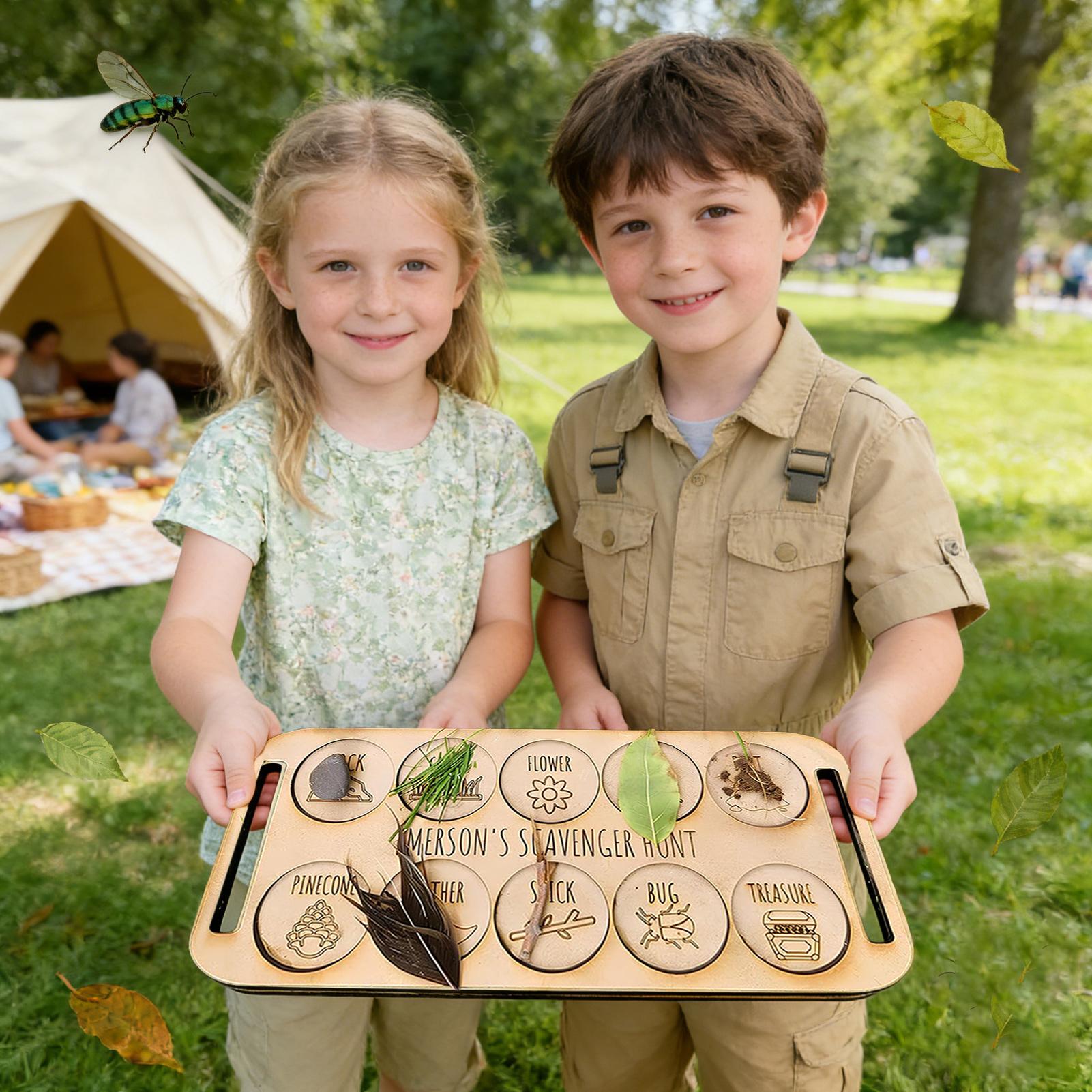 Scavenger Hunt for Kids Wooden - Kids Outdoor Nature Scavenger Hunt ulasan dan harga