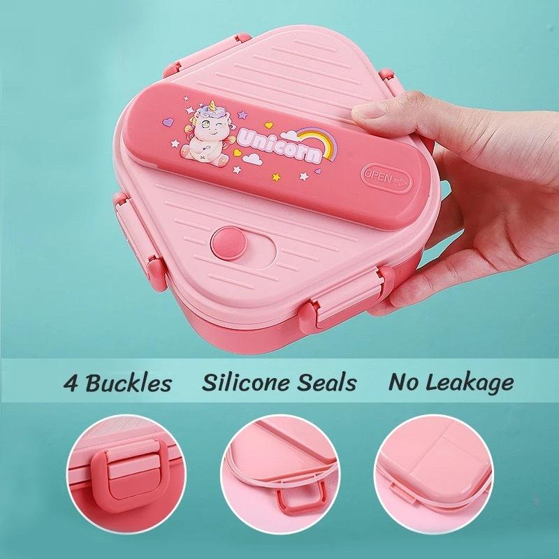3 Compartment Cartoon Kids Lun - Kids.Outdoor Utensils ulasan dan harga
