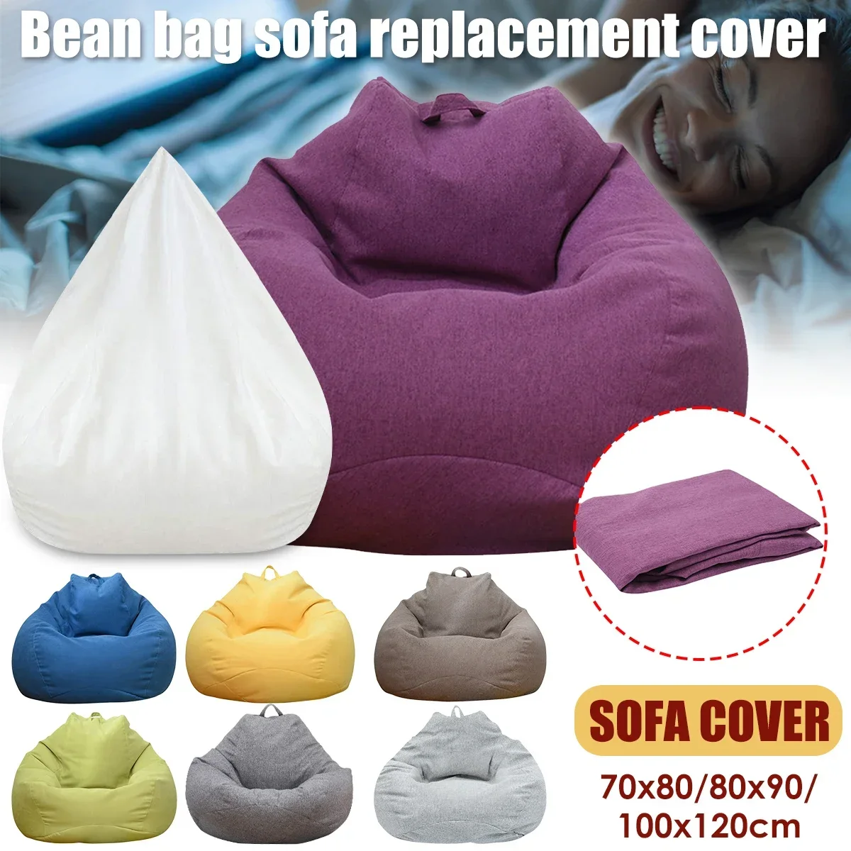 Large Bean Bag Chair Sofa Cove - Kids Outdoor Lounge Chair With Umbrella ulasan dan harga