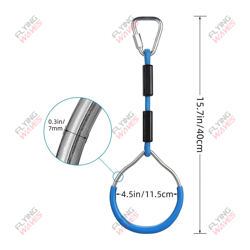 Kids Hanging GYM Ring Swing Cl - Kids Outdoor Obstacle Course ulasan dan harga