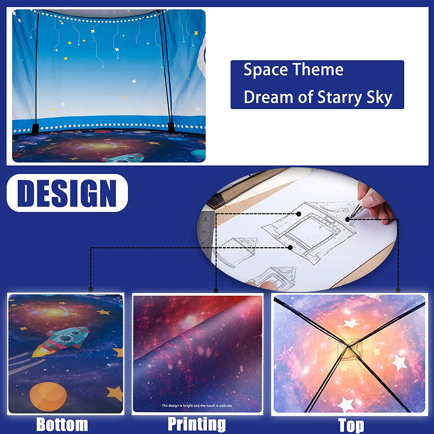 Rocket Ship Kids Tent Pop Up P - Kids Outdoor Tent ulasan dan harga
