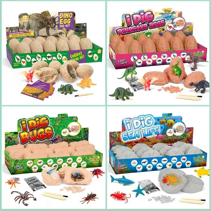 Dinosaur Egg Dig Kit,12Pcs Fos - Kids Outdoor Digger ulasan dan harga