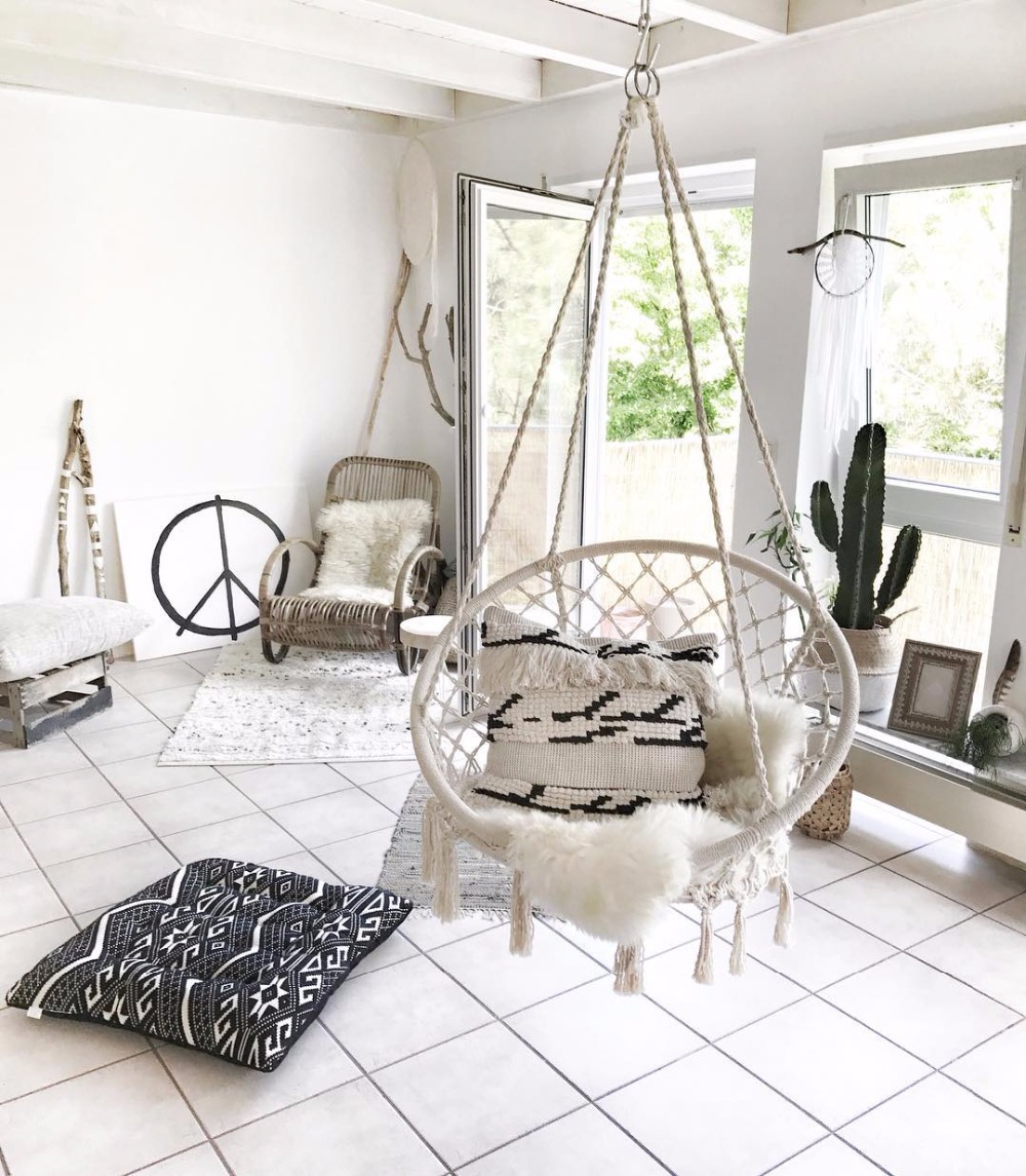 2025 Nordic Garden Handmade Kn - Kids Outdoor Swing Chair ulasan dan harga